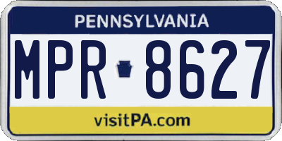 PA license plate MPR8627