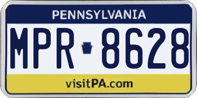 PA license plate MPR8628