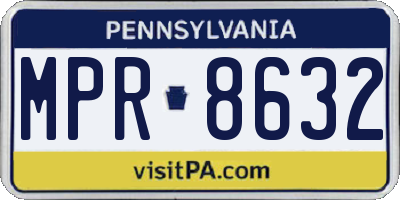 PA license plate MPR8632