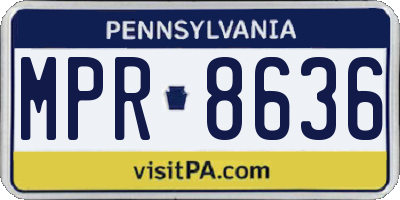 PA license plate MPR8636