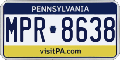 PA license plate MPR8638