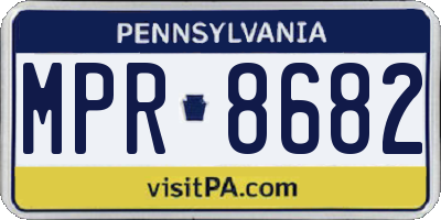 PA license plate MPR8682