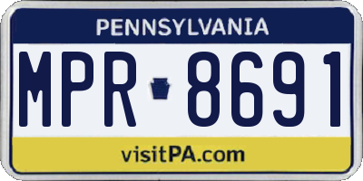 PA license plate MPR8691