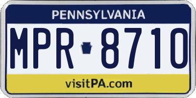PA license plate MPR8710