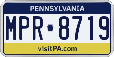 PA license plate MPR8719