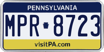 PA license plate MPR8723