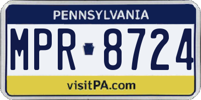 PA license plate MPR8724