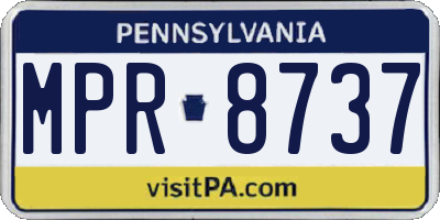 PA license plate MPR8737