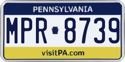 PA license plate MPR8739
