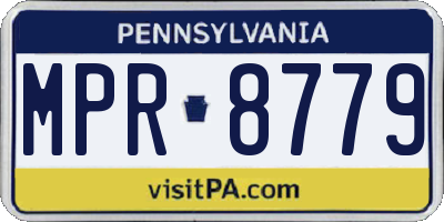 PA license plate MPR8779