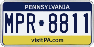 PA license plate MPR8811