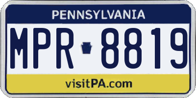 PA license plate MPR8819