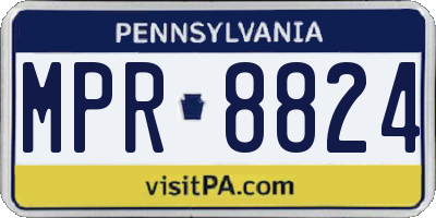 PA license plate MPR8824