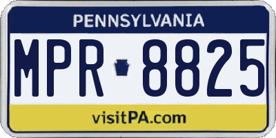 PA license plate MPR8825