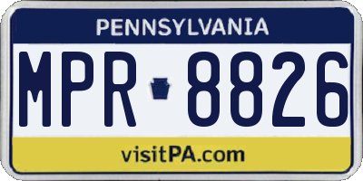 PA license plate MPR8826
