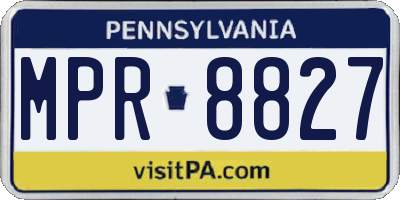 PA license plate MPR8827
