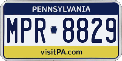 PA license plate MPR8829