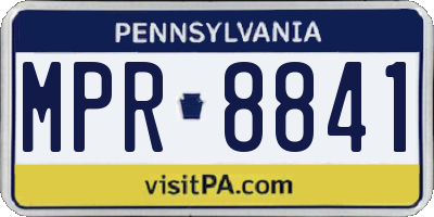 PA license plate MPR8841