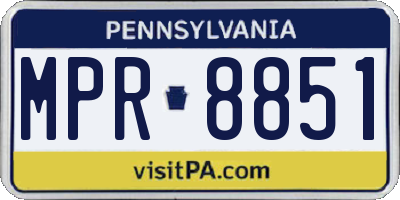 PA license plate MPR8851