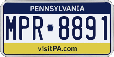 PA license plate MPR8891