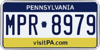 PA license plate MPR8979