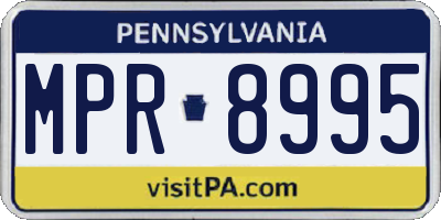 PA license plate MPR8995