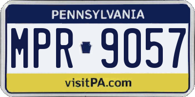 PA license plate MPR9057