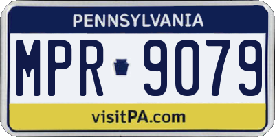 PA license plate MPR9079