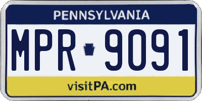 PA license plate MPR9091