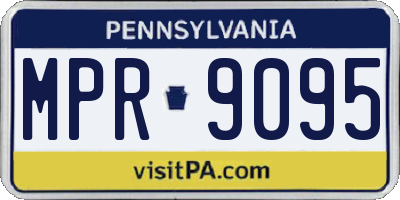 PA license plate MPR9095