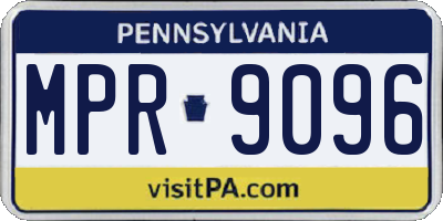 PA license plate MPR9096