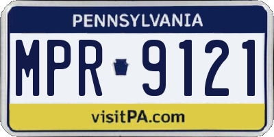 PA license plate MPR9121