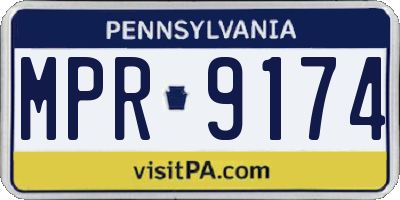 PA license plate MPR9174