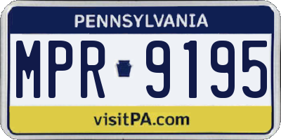PA license plate MPR9195