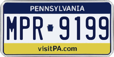 PA license plate MPR9199