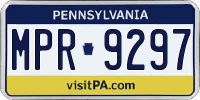 PA license plate MPR9297