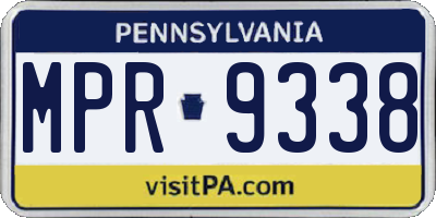 PA license plate MPR9338