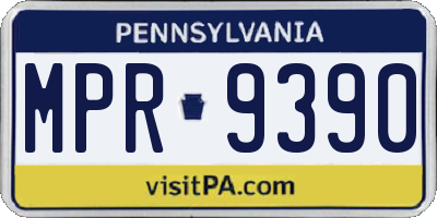 PA license plate MPR9390