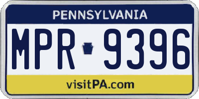 PA license plate MPR9396