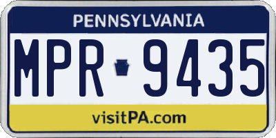 PA license plate MPR9435