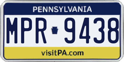PA license plate MPR9438