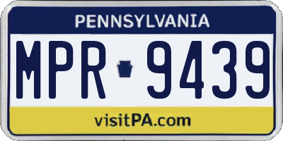 PA license plate MPR9439