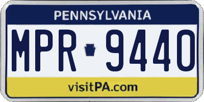 PA license plate MPR9440