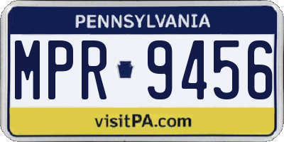PA license plate MPR9456