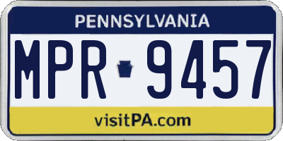 PA license plate MPR9457