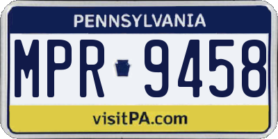 PA license plate MPR9458