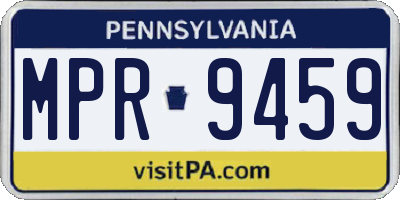 PA license plate MPR9459