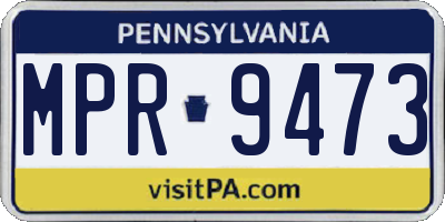 PA license plate MPR9473