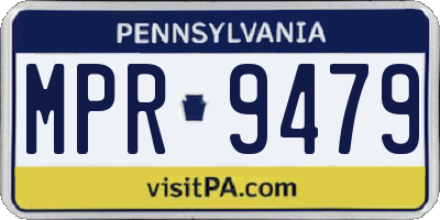 PA license plate MPR9479