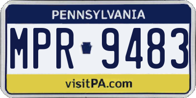 PA license plate MPR9483